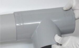 Joining uPVC pressure pipe and fitting using solvent cement for agriculture pipe connection